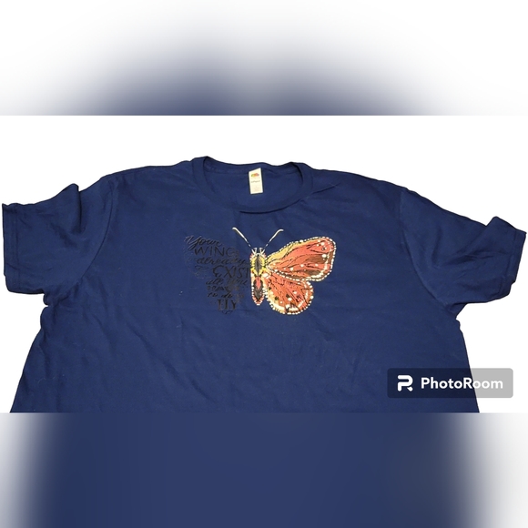Women's Butterfly T-Shirt Size Large - Picture 2 of 6